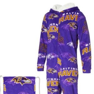 New NFL Baltimore Ravens Onesie Unisex Medium with cinch sack